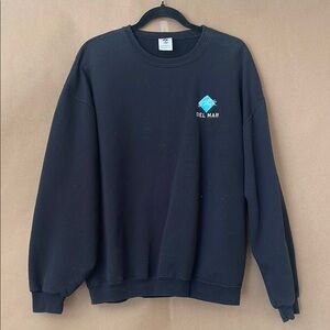 Del Mar, California Racing Black Crewneck Men's Sweater